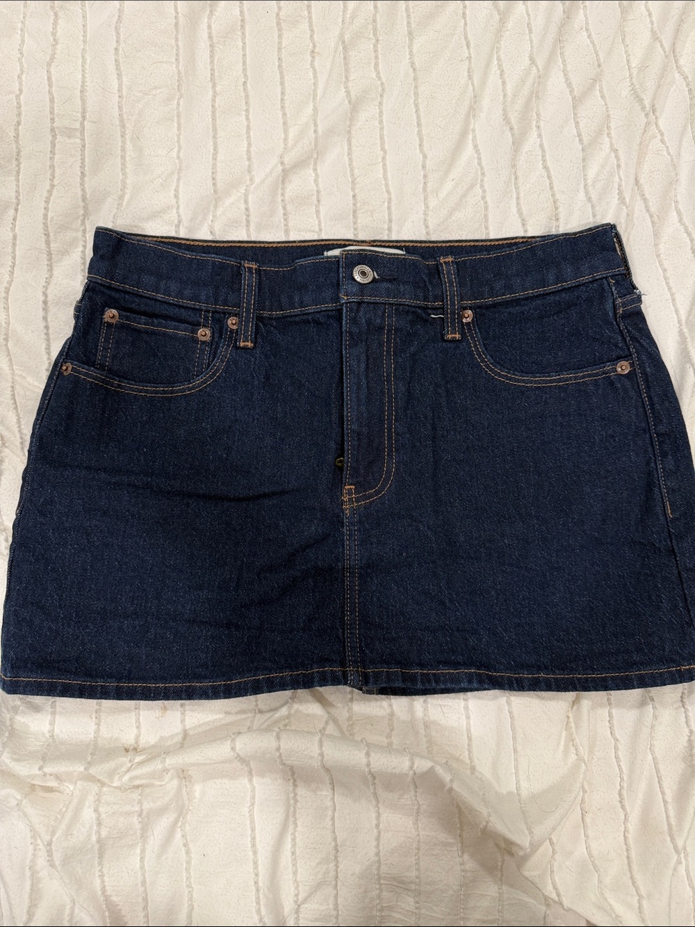 Abercrombie & Fitch Dark Blue Denim Mini Skirt